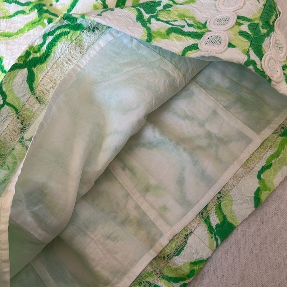 Vintage Lilly Pulitzer Mila Resort Heart Breaker Jacquard Lace Shift Mini Size 4 - Picture 11 of 16